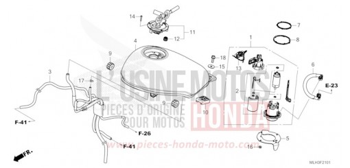 RESERVOIR A CARBURANT/POMPE A CARBURANT (CMX500AS/A2S) CMX500A2S de 2025